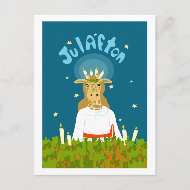 Cartão Postal Girafton Julafton (Frente)