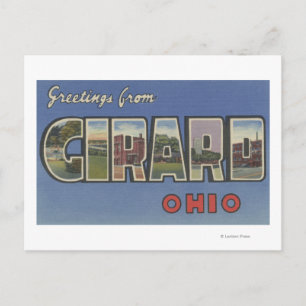 Cartão Postal Girard, OhioLarge - Letra ScenesGirard, OH