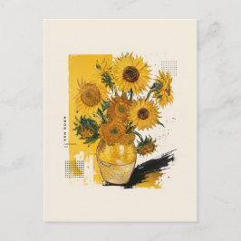 Cartão Postal Girasóis Modernos de Van Gogh