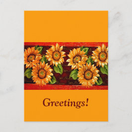 Cartão Postal Girassóis