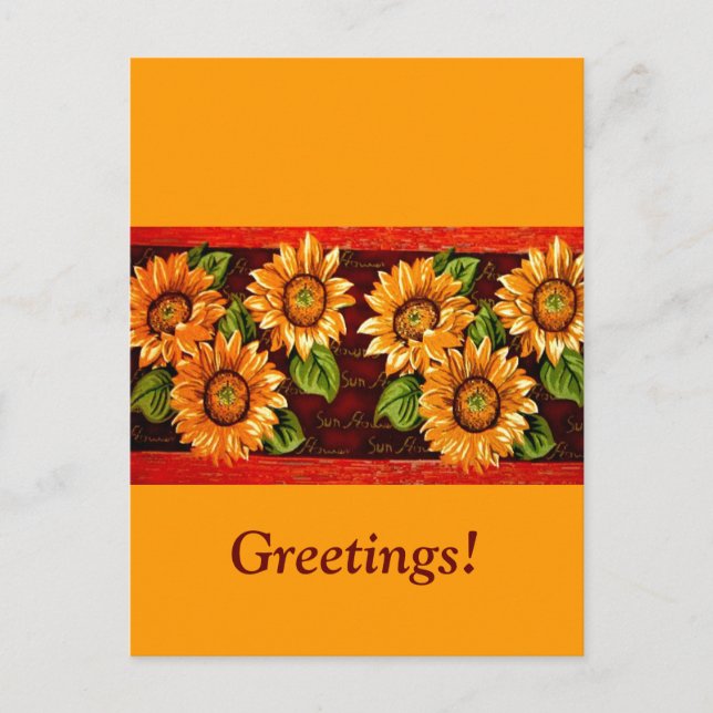 Cartão Postal Girassóis (Frente)