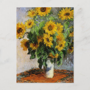 Cartão Postal Girassóis, 1881, por Monet.