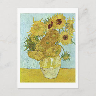 Cartão Postal Girassóis em um vaso (F456) Van Gogh Fine Art