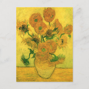 Cartão Postal Girassóis em um vaso (F457) Van Gogh Fine Art