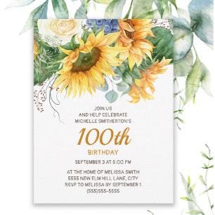 Cartão Postal Girassóis Eucalipto 100º Aniversário