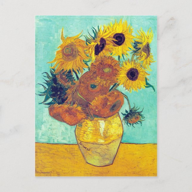 Cartão Postal Girassóis, Van Gogh (Frente)