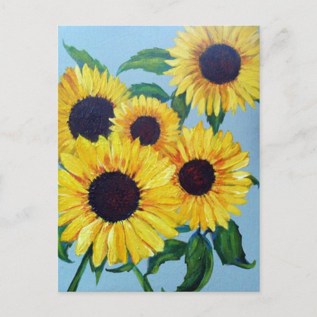 Cartão Postal Girassol Amarelo (Frente)
