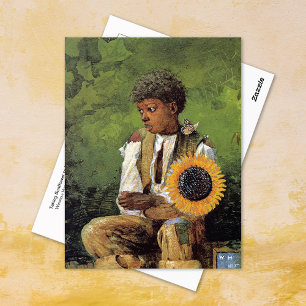 Cartão Postal Girassol para Professora Winslow Homer