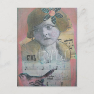Cartão Postal Girl Hopes