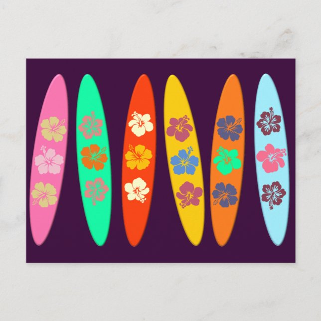 Cartão Postal Girlie Flowed Surfboards (Frente)