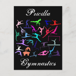 Cartão Postal Girls 25 Gymnastics Possui Personalizado