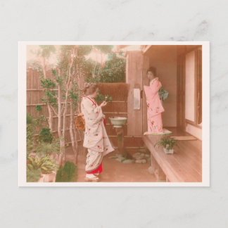 Cartão Postal "Girls' Feelings" 乙女心　日本　着物　女性　ヴィンテージ 写真　和風