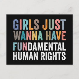 Cartão Postal Girls Just Wanna Have Fundamental Rights