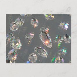 Cartão Postal Girly Diamond Gem Pattern