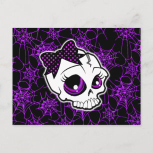 Cartão Postal Girly Skull