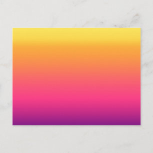 Cartão Postal Girly Summer Tropical Gradient Abstrato Sunset