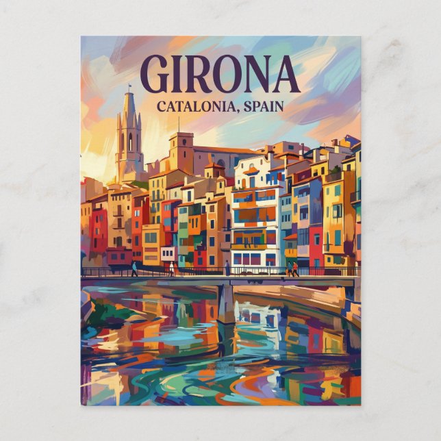 Cartão Postal Girona Espanha (Frente)