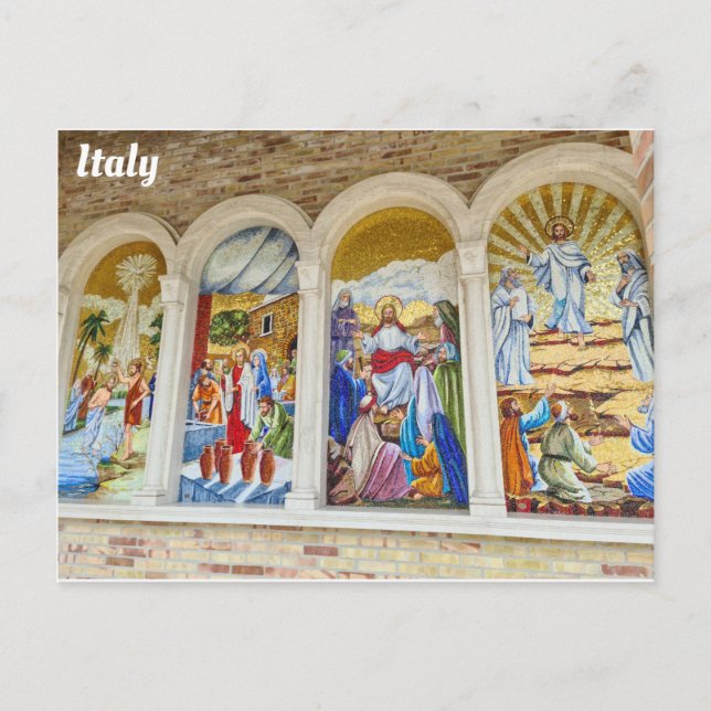 Cartão Postal Giulianova Itália Viagem do Mosaico Italiano Foto (Frente)