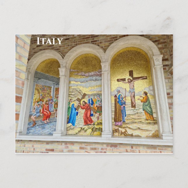 Cartão Postal Giulianova Itália Viagem do Mosaico Italiano Foto (Frente)