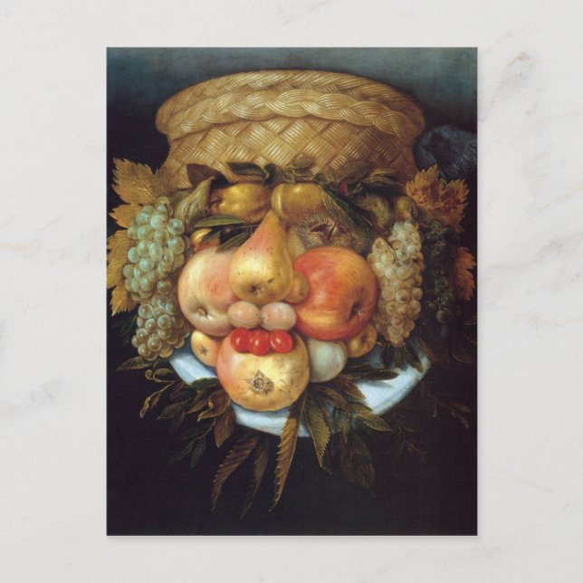 Cartão Postal Giuseppe Arcimboldo - Cabeça Reversível de Giusepp (Frente)