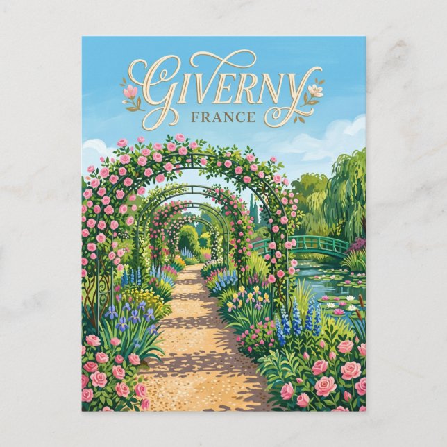 Cartão Postal Giverny França (Frente)