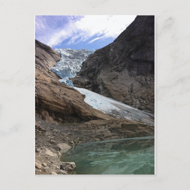 Cartão Postal Glaciar Norueguês (Frente)