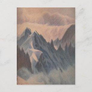 Cartão Postal Glaciares de colagem de colagem herbácea