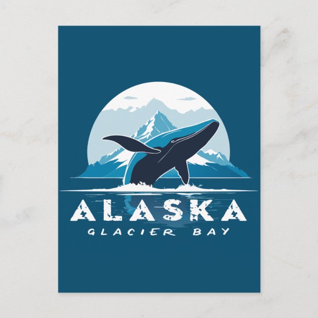 Cartão Postal Glacier Bay Whale - Alasca (Frente)