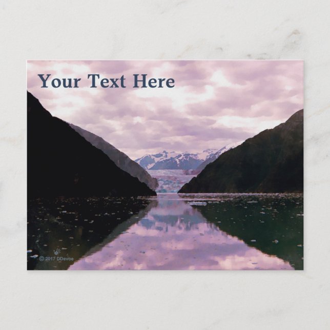 Cartão Postal Glacier Fjord (Frente)
