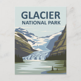 Cartão Postal Glacier National Park Viagem Art