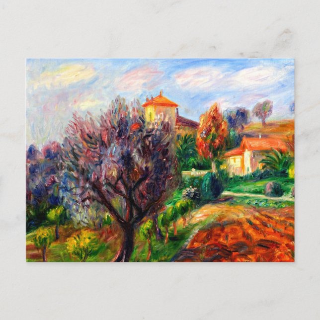 Cartão Postal Glackens - Encosta com Oliveiras (Frente)