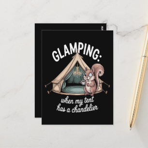 Cartão Postal Glamping Quando Minha Tenda Tem Um Lustre