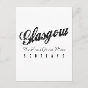 Cartão Postal Glasgow Escócia "O Querido Lugar Verde"