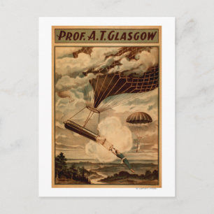 Cartão Postal Glasgow Hot Air Balloon Circus Theatre Poster