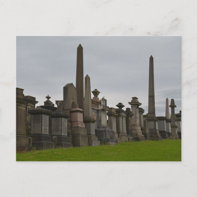 Cartão Postal Glasgow Necropolis Graves (Frente)