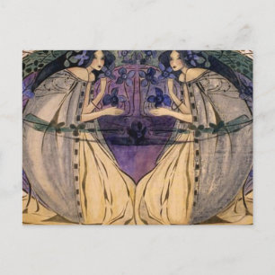 Cartão Postal Glasgow School Frances Macdonald MacNair Primavera