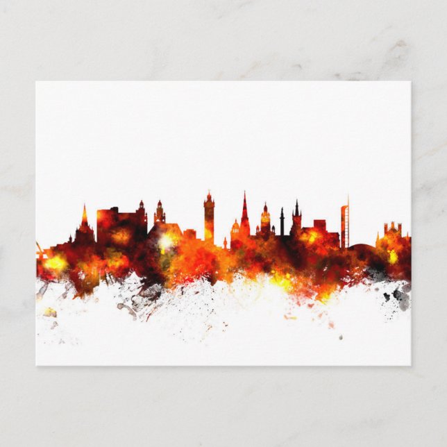 Cartão Postal Glasgow Scotland Skyline (Frente)
