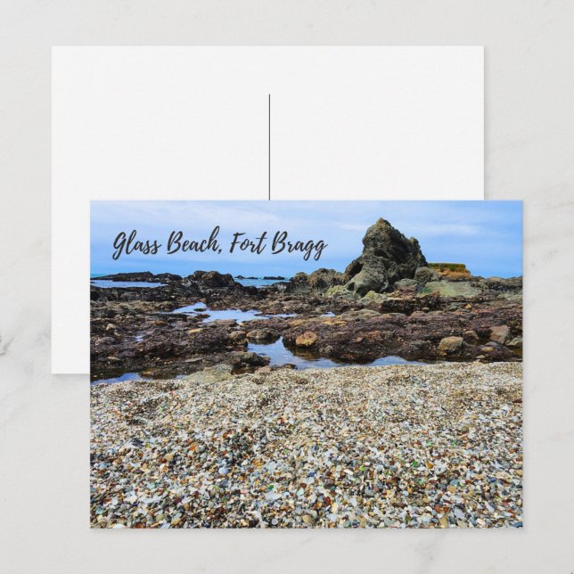 Cartão Postal Glass Beach Fort Bragg California (Frente/Verso)