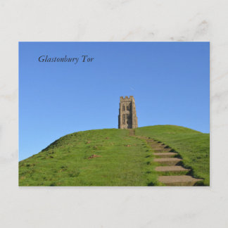 Cartão Postal Glastonbury Tor Somerset England Foto