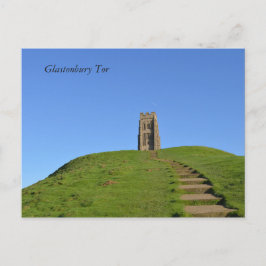 Cartão Postal Glastonbury Tor Somerset England Foto