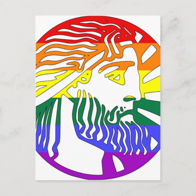 Cartão Postal GLBT Deus mitológico (Frente)