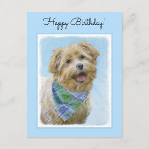 Cartão Postal Glen of Imaal Terrier Painting - Arte Original de 