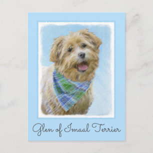 Cartão Postal Glen of Imaal Terrier Painting - Arte Original de