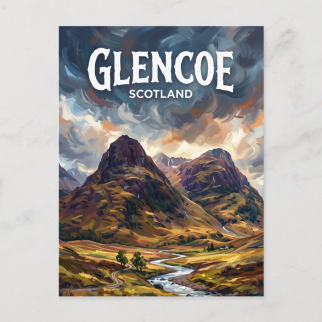 Cartão Postal Glencoe Escócia (Frente)