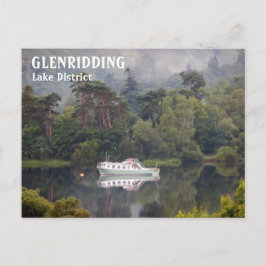 Cartão Postal Glenridding, Lake District, Cumbria, Barco no Lago