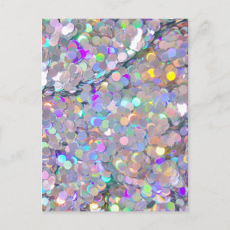 Cartão Postal Glitter Confetti Sparkles