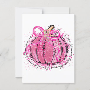 Cartão Postal Glitter de fita em outubro Nós Vestimos rosa