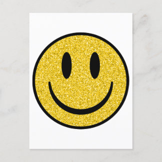 Cartão Postal Glitter Smile Face