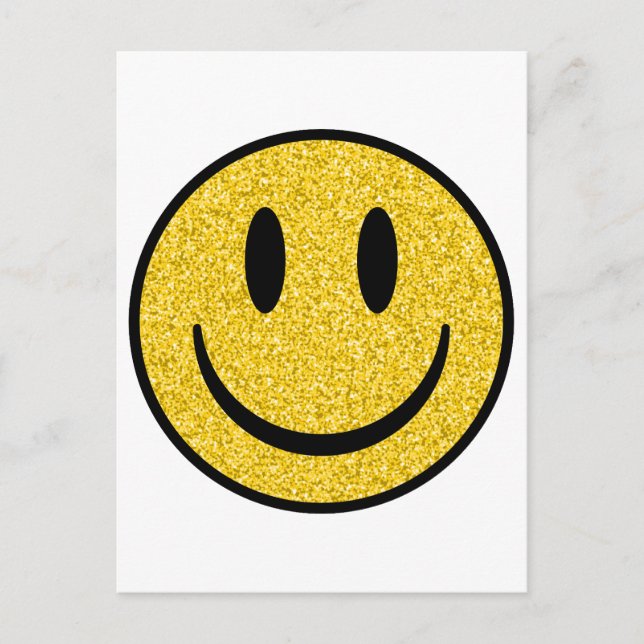 Cartão Postal Glitter Smile Face (Frente)