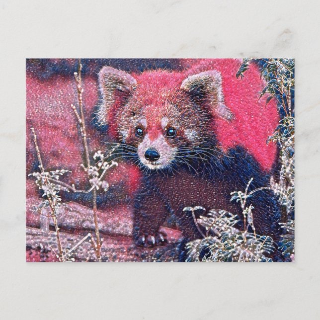 Cartão Postal GlitzyAnimal_RedPanda_005 (Frente)